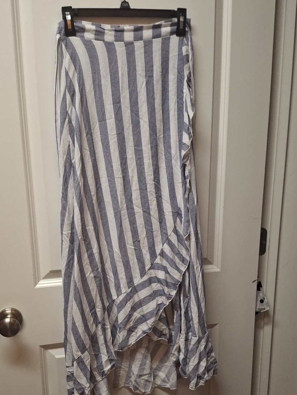 Fantastic Fawn Blue and White Striped High-Low Skirt